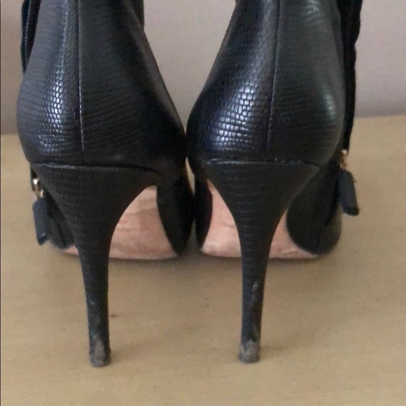 Bcbgmaxazria black leather rose gold boots 8.5 - Picture 7 of 7